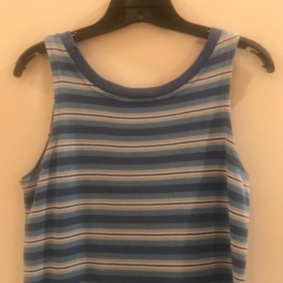 💙✨ Vintage The Limited Blue & White Striped Sleeveless Maxi Dress | Size M - Picture 8 of 8